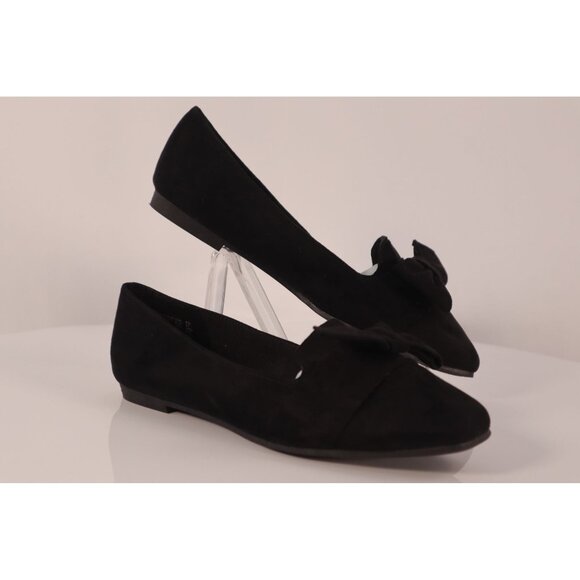 Christian Siriano by women's Black Suede Bow Loafers Flats Size 6.5 - Picture 3 of 8